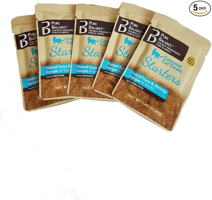 Pure Balance Gourmet Cat Treats Starters Flaked Tuna & Shrimp Recipe (5 pack)