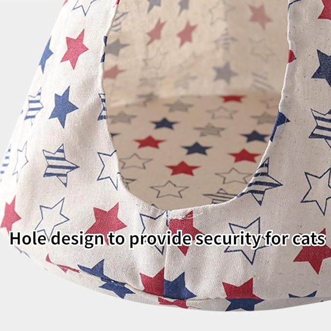 Breathable Cat Hammock Bed Comfortable Hanging Pet Hammock Bed Swing for Cats Small Dogs Rabbits (Lake-Blue,Small)