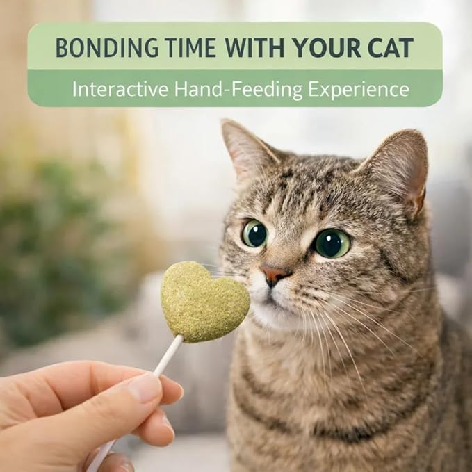 Freeze Dried Cat Treats Catnip Lollipops 12 Pops - High Protein Lickable Cat Nip Treats on Stick for Training Bonding - Cat Snacks No Artificial Flavors Preservatives for Kittens Cats All Ages