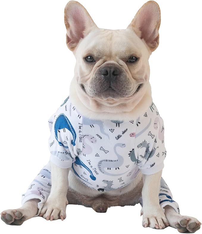 CuteBone Soft Puppy Pajamas Cute Dog Pjs Jumpsuit Pet Clothes Apparel P160S