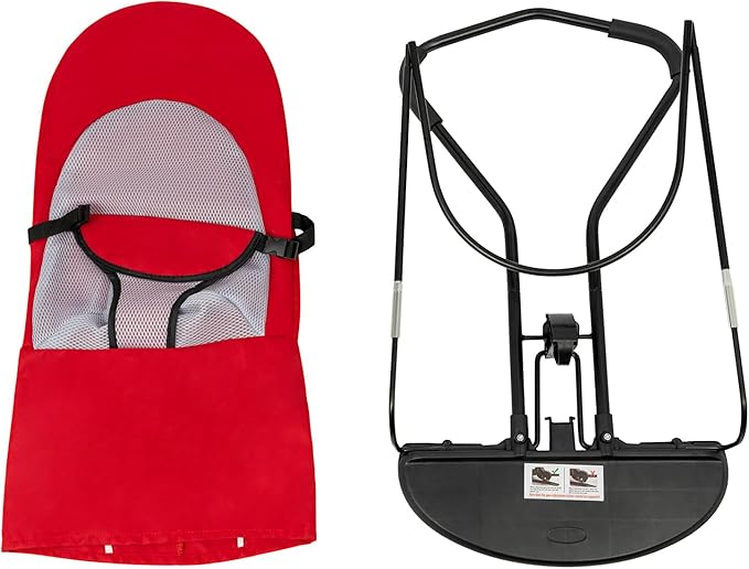 Pet Rocking Chair Solid Color Breathable Dog Bed Chair Portable Foldable Dog Cat Chair for Small Pets Weighing Less Than 33.07 lbs, 3 Levels Adjustable Height, Washable&Removable (Red)