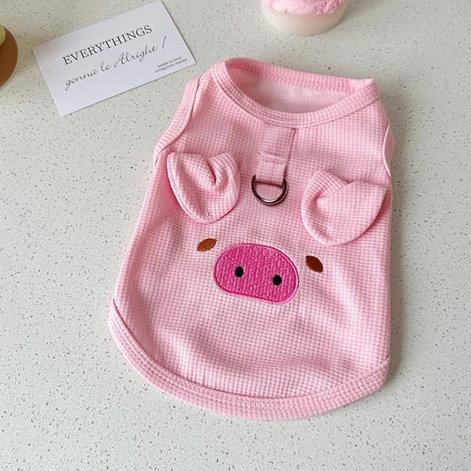 Pig/Panda Printed 3D Cat and Dog Tank Top, Cute Sleeveless Pet Clothing Tank Top for Small and Medium Dogs