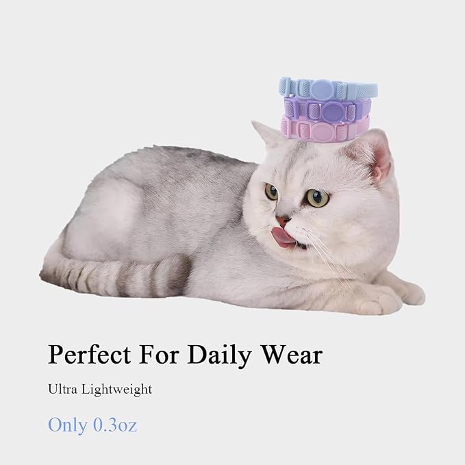Umicclist Breakaway Cat Collar with Bell, Safety Buckle Kitten Collar, Elastic Strech Quick Release, Adjustable Lightweight Collars for Girl Boy Cats, Pet Supplies, Accessories, Gifts Purple