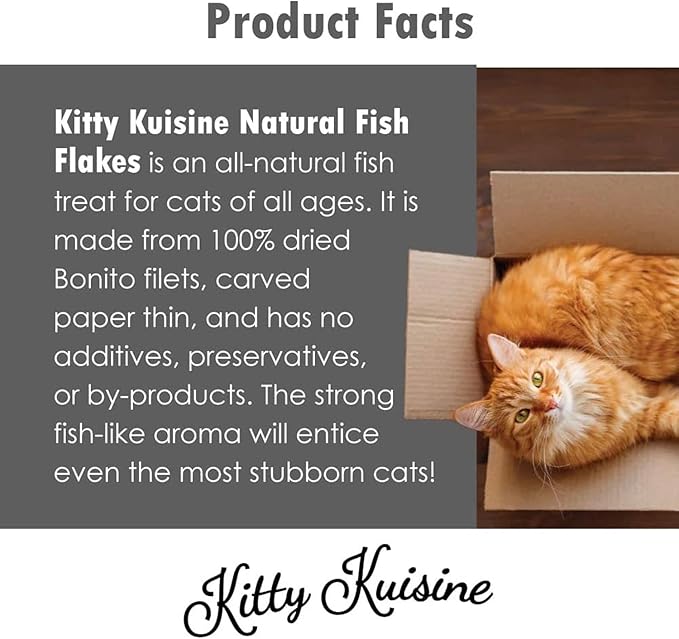 Natural Fish Flakes - All Natural Bonito Tuna Flakes - No Additives or Preservatives - High Protein and Appetite Stimulant - for All Felines, 16-oz