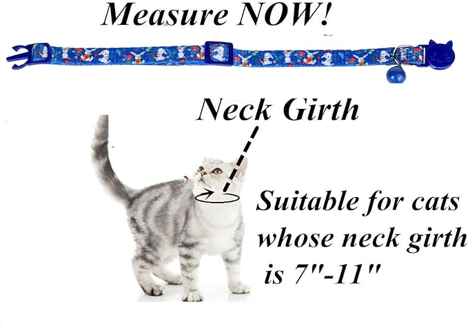 BoomBone Easter Cat Collar Breakaway, Set of 2 Spring Kitten Collars with Bell