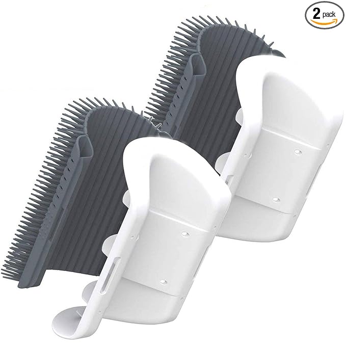 3.0 Softer Cat Self Groomer with Catnip, Dog Cat Corner Groomer,Wall Corner Scratcher Comb,Grooming Massage Brush, Perfect Scratch Massager Tool for Long & Short Fur Kitten/Puppy (2 Pack)
