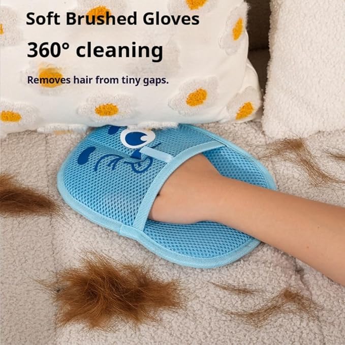 2026 Thickened Electrostatic Pet Hair Removal Gloves for Dogs & Cats，Reusable & Washable Cat Hair Removal Glove, Pet Hair Remover Tool for Furniture Clothing, Couch, Carpet, Car Seat, Bed