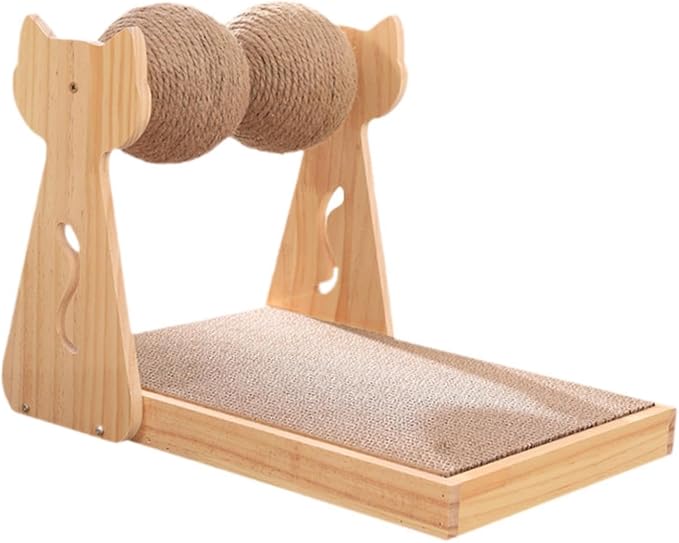 Cat Scratcher Lounge Bed Multi-Functional Scratching Mat Board for Kittens Playing Sleeping Training Furniture Protector- with Ball