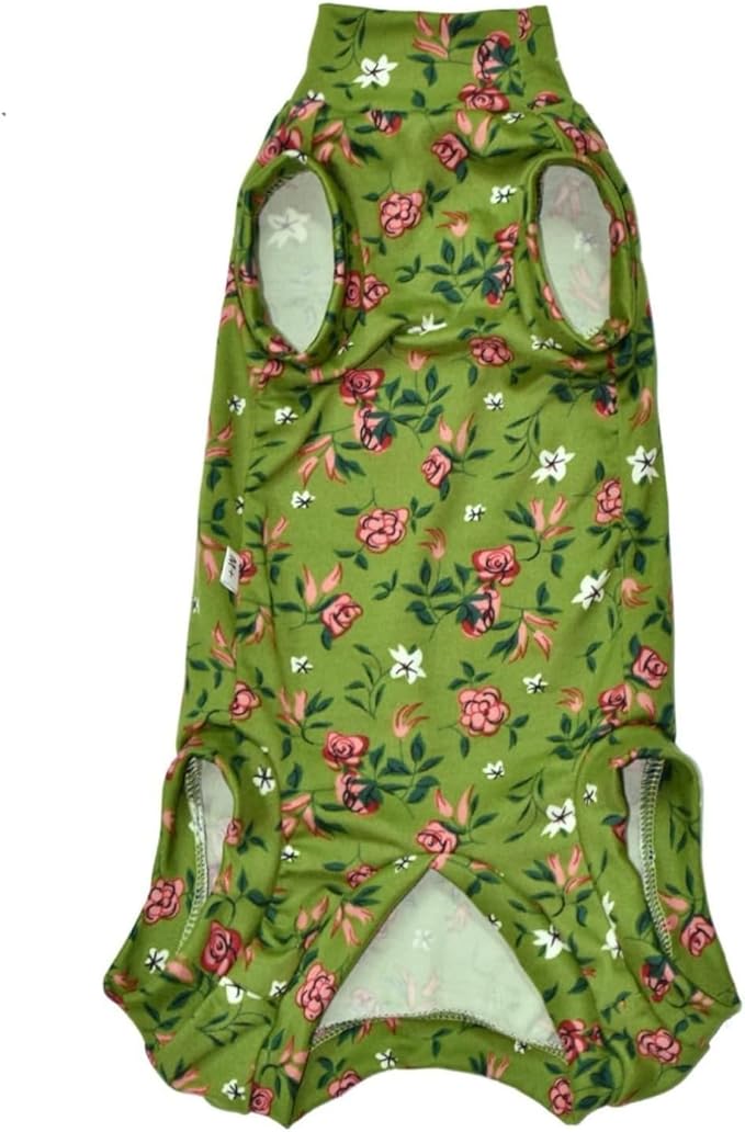 Sphynx Cat Clothes Sleeveless Bodysuit Elastic Hairless Cat Pajamas Pet Clothes Cat Surgery Recovery Suit for Cats Dogs After Surgery Wear Suit (Deep Green, X-Small (2-3 lbs))