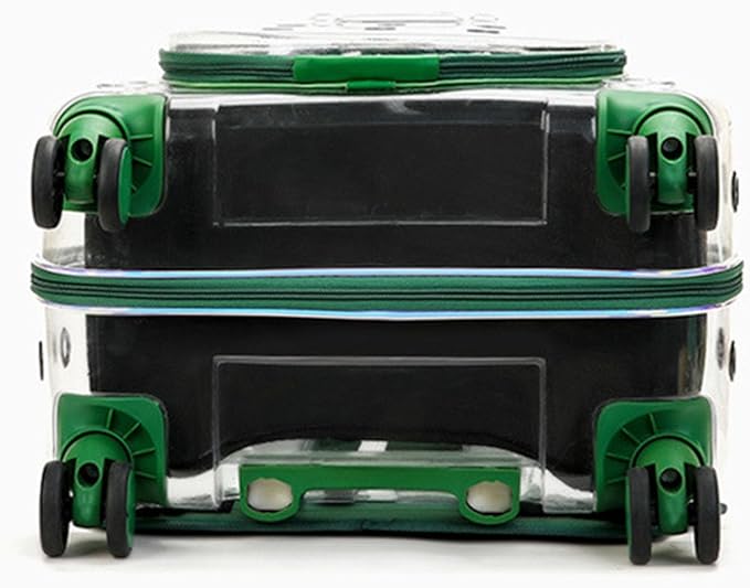 2025 Upgraded Cat Carrier Cat Backpack Pet Carrier Pet Trolley Case Clear Ventilation Holes Silent Wheels Convenient Portable Cats Dogs Backpack for Travel（Green）