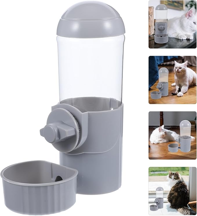 Happyyami Dog Hanging Water Feeder and Dispenser for Cats and Dogs Leak-Resistant Pet Water Holder Easy to Install Secure Design for Cages and Travel