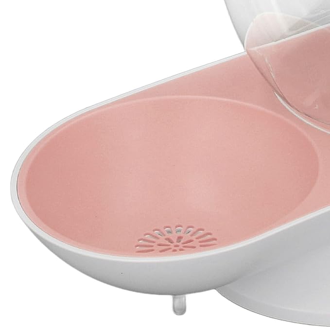 Pet Water Dispenser Snail Shape Automatic Water Drinking Fountain 2.8L Large Capacity for Dogs and Cats (Pink)