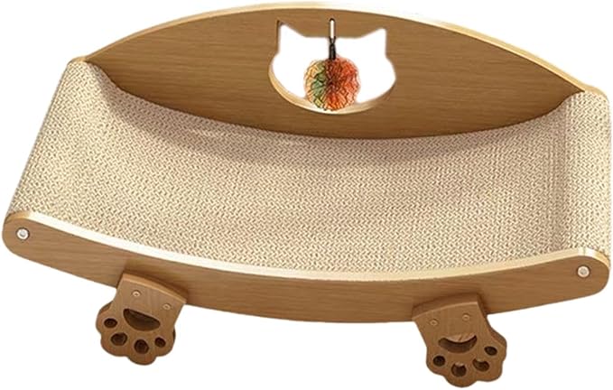 Sisal Cat Scratcher Bed for Indoor Cats Scratching Chair Prevents Furniture Damage Wear Resistant Scratch Pad for Sleeping, 60x32x24cm
