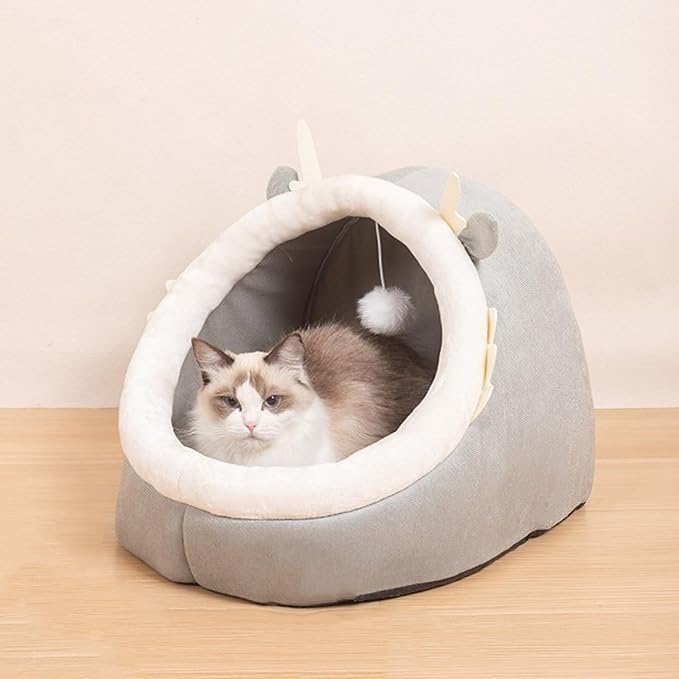 Plush Cats Cave Bed Sleep Bed Small Dog Pet Winter Sleep Cushion Antiscratching Cats Bedding Pet Supplies Furniture