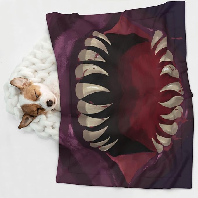 Pet Blanket,Warming Ultra Soft Warming Mat for Indoor Pet Beds & Furniture Reversible Blanket Machine Washable 27.6 * 19.7Inch,Monster Pattern