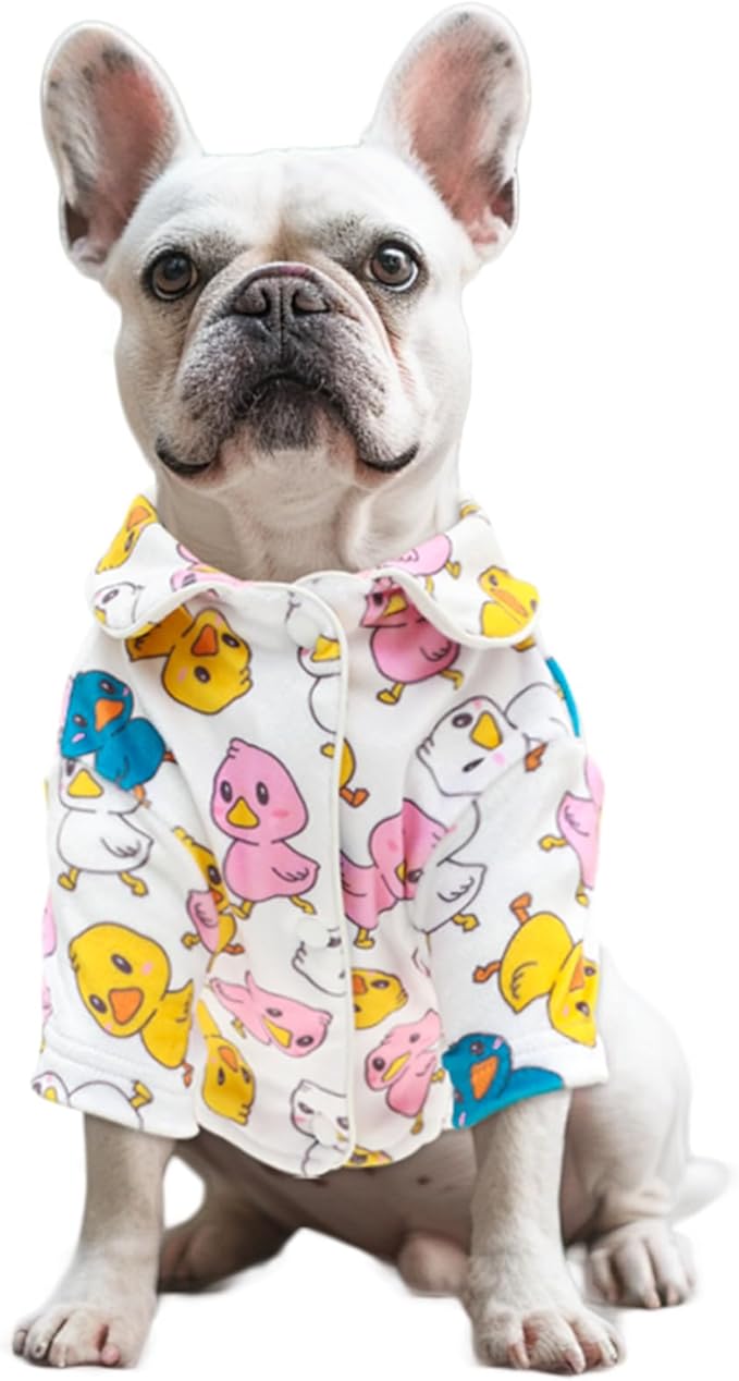 CuteBone Two-Leg Velvet Pet Pajamas Girl Dog Clothes - Soft, Cozy, and Stretchy Boy Pjs for Small, Medium Dogs and Cats Winter Sleepwear Apparel LTP21M