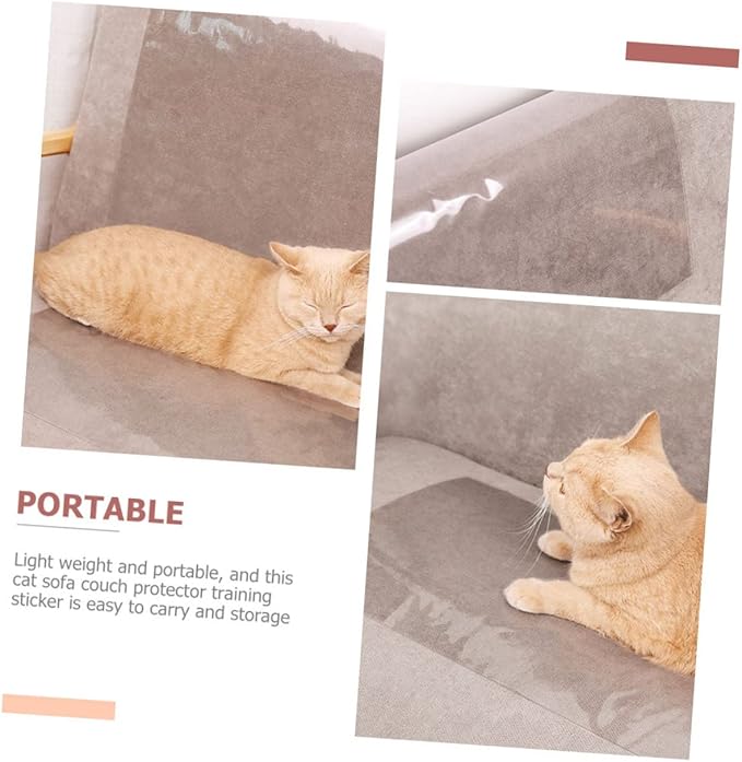 Toyvian 5pcs Cat Scratch Protector Patches Furniture for Cats Easy to Install Scratch Deterrent Stickers for Sofas Chairs and Beds Wear-Resistant Design
