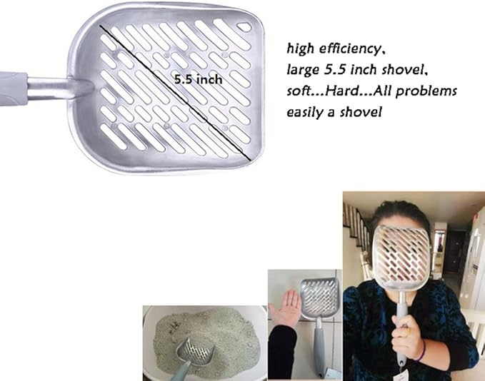 Cat Litter Box Poop Scoop Endurance Stainless Steel Kitty Litter Boxes Scooper Big Size