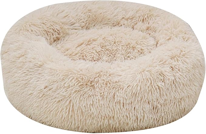 Thereisno Soft Handmade Pet Bed for Cat or Small Dog Detachable Round Bed for Fall Winter Indoor Sleeping Furniture Cat Bed