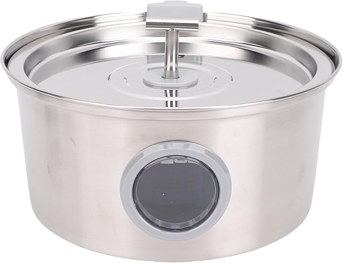 banapoy Cat Water Fountain, 3.2L Stainless Steel Pet Foundatin Water Bowl Pet Dispenser Drinking, Automatic Circulating, for Small Dog Large Kitty