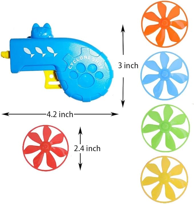 18 Pieces Cat Fetch Toy with Colorful Flying Propellers Set, Cat Playing Tracking Interactive Toys for Kitten Indoor and Outdoor Chasing Training Hunting