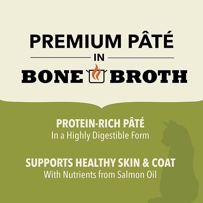 ACANA Premium Pate Wet Cat Food in Bone Broth Salmon + Chicken Recipe 3oz Cans (24 count)