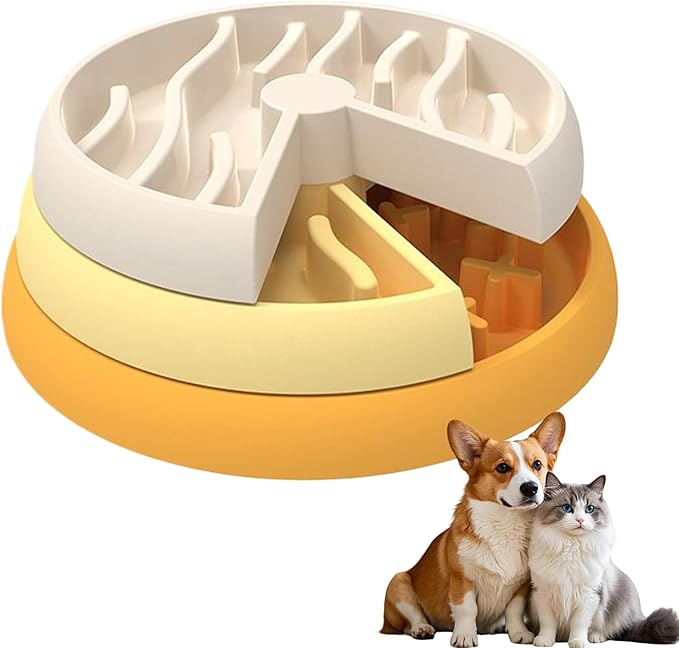 Removable Pet Bowl - Ergonomic Cat Bowl, 21x21x8cm Kitten Feeder with Stable Bottom, Pet Food Vessel Accessories, Feeding & Watering Supplies Bowls, Mealtime Cat Accessory for Pets