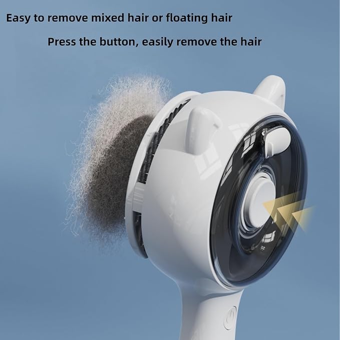 Cat Steam Brush, 3-in-1 Pet Grooming Brushes Dual Spray Hair Removal Comb for Dog&Cat Shedding & Grooming with USB Rechargeable and Release Hair Button Grooming Supplies