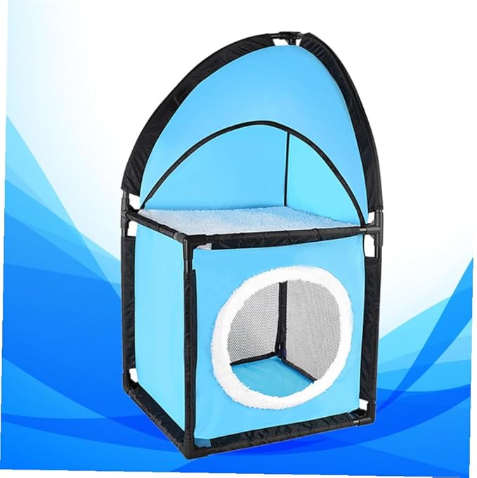 Double Cat Tree Furniture with Tunnel Design Enclosed Playpen for Cats Cat Bed for Multiple Cats Scratch Pad for Furniture Protection