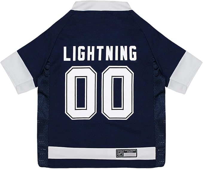 NHL Tampa Bay Lightning Jersey for Dogs & Cats, X-Small. - Let Your Pet Be A Real NHL Fan!