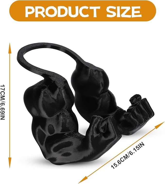 Funny Cat Muscle Arms Christmas Costume, 3D Printed Strong Arms for Cats Neck Muscle Arm Accessory, Cute Holiday Pet Cosplay Outfit for Kitten April Fool's Day & Halloween Parties(Black)