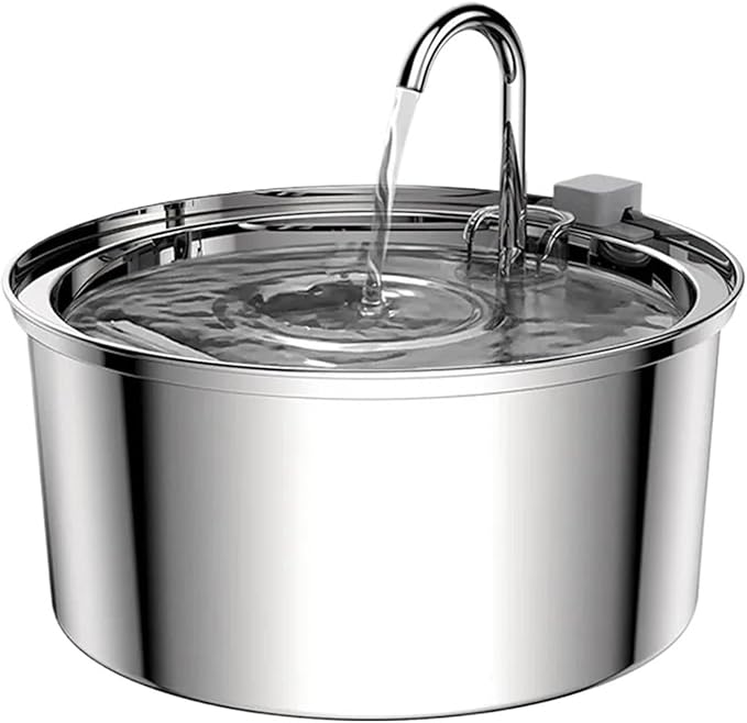 Stainless Steel Pet Water Feeder for Cat Filter Smart Drinking Bowl