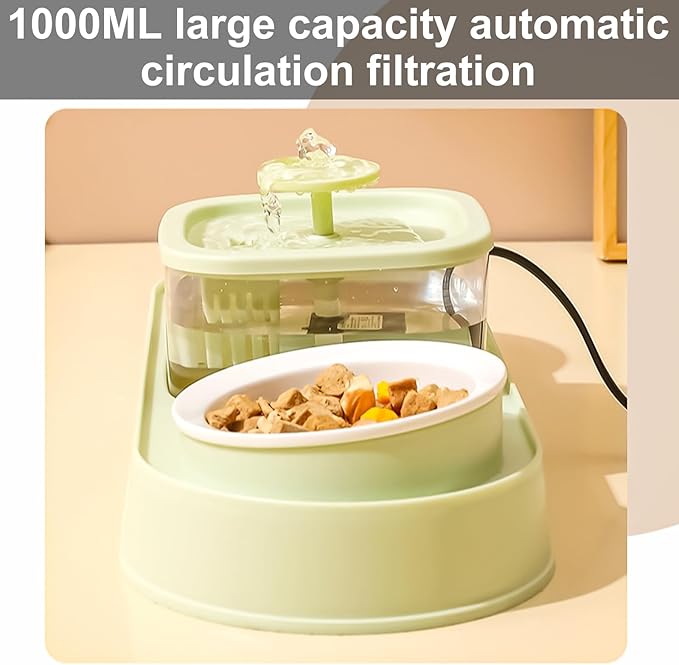 Pet Feeding Bowl Cats Raised Food Small Dog Cats Food Large Capacity Antislip Water Dispenser Waterer Supplies Pet Water Fountain