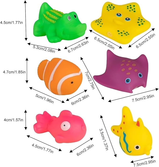6 Pcs Pool Cat Interactive Toy, Cat Pool Toys, Floating Water Toy, Pet Kitten Swimming Bathing Fish Toy,Bath,Sensory Toys, for Cats for Endless
