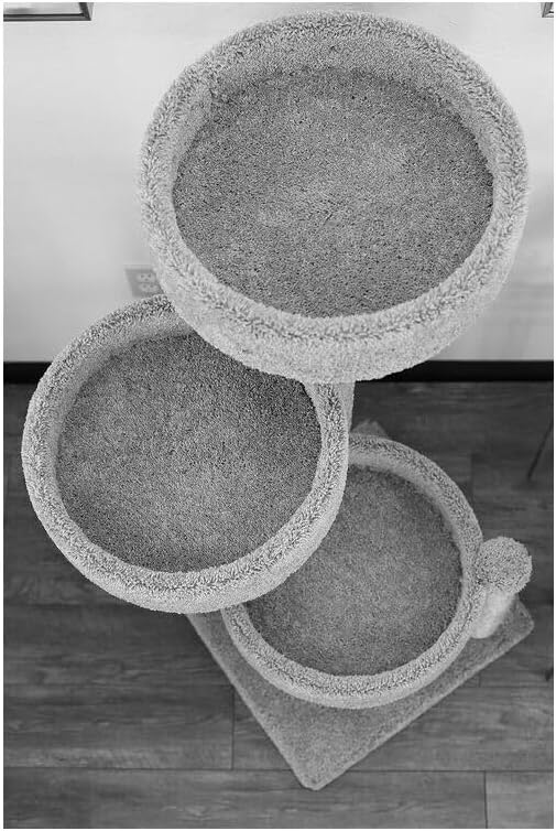 HomeStock Cat Tower Large Multi-LevelCarpeted Cat Tree with Scratching PostsCat Furniture for Indoor Cats Multicolor