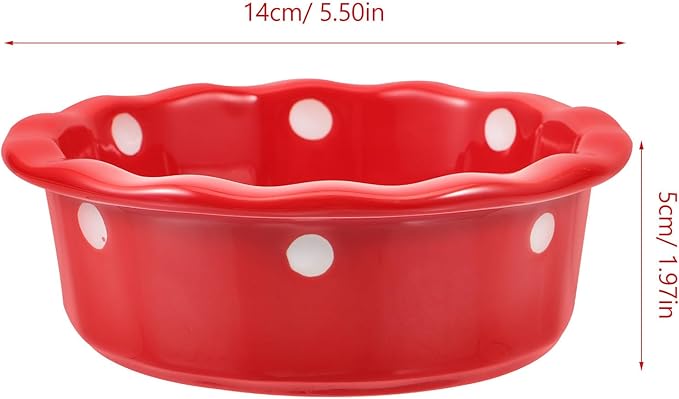 Christmas Ceramic Pet Bowl for Cats and Dogs, Red Floor Feeding Dish, Sturdy Ceramic Dog Food Bowl, Suitable for Indoor Pet Feeding and Watering