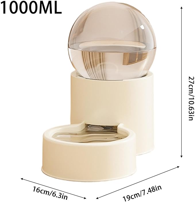 Automatic Pet Feeder - 26x16x14cm Dog Auto Feeding Bowl | Pet Food and Water Device | Large Capacity Puppy Water Dispenser | for Home Vacation Indoor Living Room Travel Weekend Trip Backyard