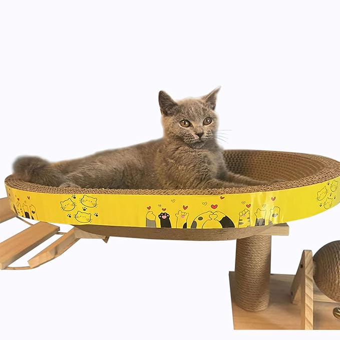 Scratcher Cats Tree Nest Board Scratch for Sharpen Nail Scraper Toy Furniture Protect Multifunction Scratcher Mat Cardboard Lounge Bed for Indoor Sofa Protect for Board Bed Cardboard
