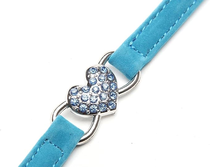Pink Heart Bling Cat Collar with Safety Belt and Bell Adjustable 8-10 inches for Kitten Cats Quick Release Belt for Small Dogs and Cats Collars, Harnesses and Leashes