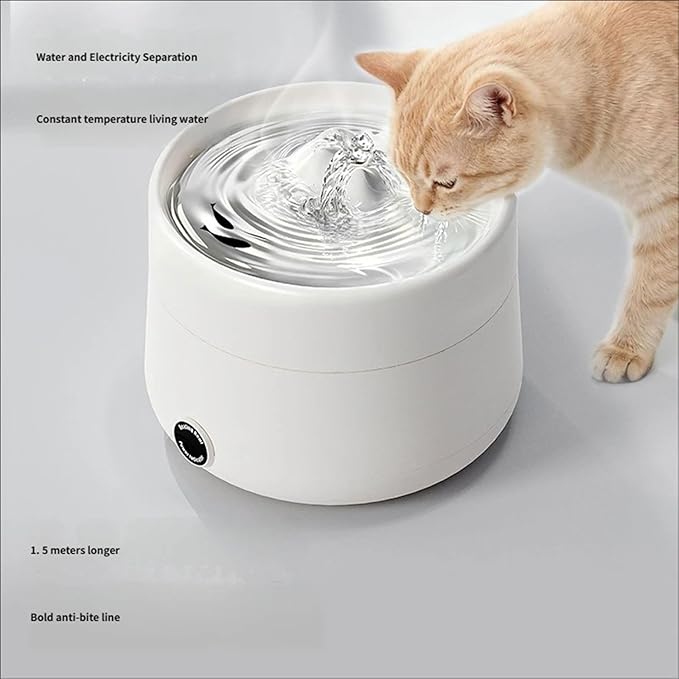 Drinking Fountain Pet Water Dispenser Automatic Watering Feeders Quiet Cats Bowl for Multiple Pet with Motion Low Noise Drinking