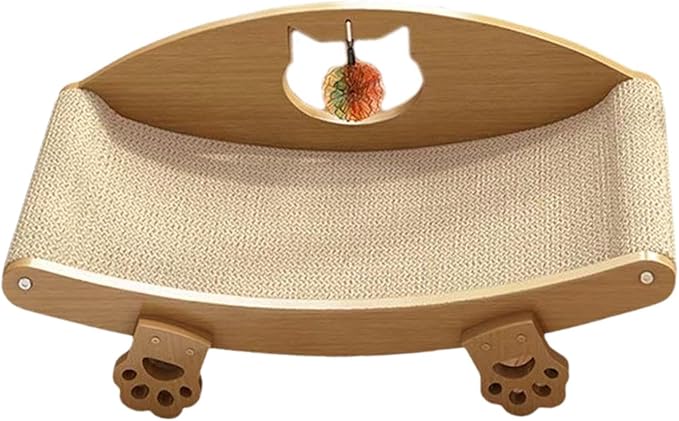 Sisal Cat Scratcher Bed for Indoor Cats Scratching Chair Prevents Furniture Damage Wear Resistant Scratch Pad for Sleeping, 60x32x24cm