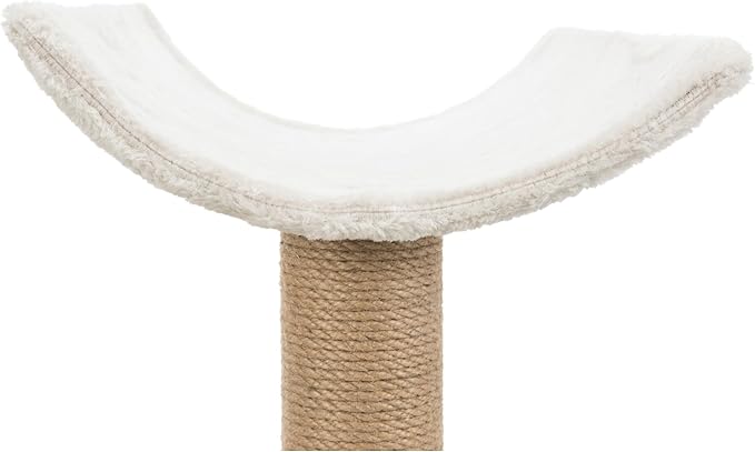 Trixie Isaba Scratching Post – Cat Tower with Jute Posts, Hammock, Condo & Soft Bed – Indoor Cat Furniture for Scratching & Climbing – Gray, 14.2" x 14.2" x 24.4"
