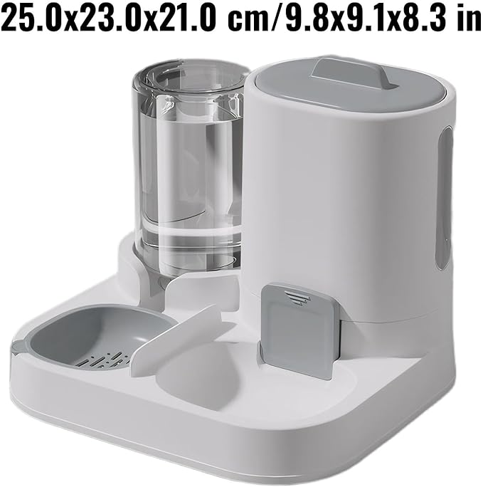 Automatic Pet Feeder and Water Dispenser for Cats and Dogs with Large Capacity Food Water Station