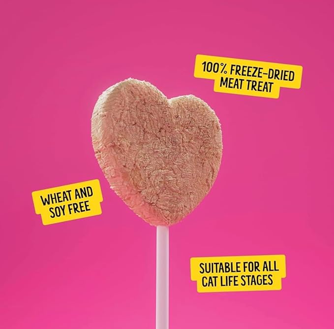 Bonkers Purrpops, Freeze Dried Salmon Flavored Lollipop Cat Treats, for All Breeds and Ages 8 Pieces (2 Packs) with Cat Spring Toys