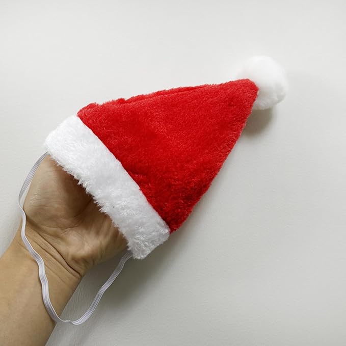 6 Pcs Pet Santa Hat for Small Dogs and Cats, Christmas Costume, 5.5 x 7.8 inches, Red and White,