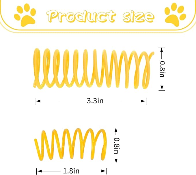 Andiker Spiral Cat Toy, 20pcs Interactive Elastic and Durable Coil Spring Toy for Indoor Cats, Relieves Boredom and Anxiety