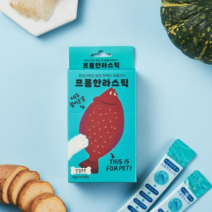 Generic FROMHALLA Stick Jeju, Puree Sticks for Dogs & Cats, Pet Treats, Grain-Free, 9g x 10 Sticks (9g x 10 Sticks, Jeju Flatfish Fillet)