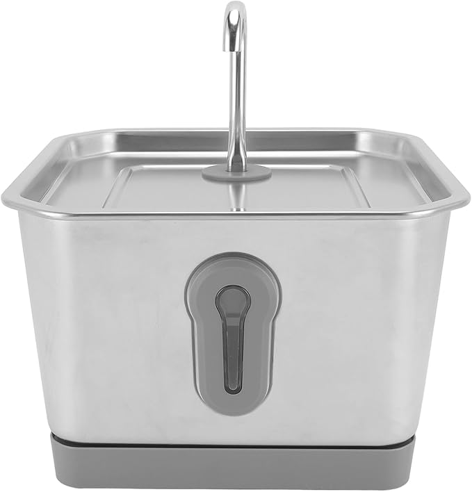 Cat Water Fountain,3.5L Stainless Steel Smart Automatic Water Circulation Pet Water Dispenser Pet Drinking Dispenser Inside Cat Drinking Fountain with App Alert for Home