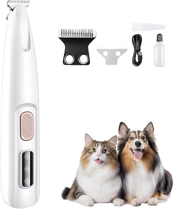 Pet MicroPrecision Trimmer, 2026 New Rechargeable Pet Trimmer, Waterproof Dog Hair Clipper for Home Use, Multifunctional Cordless Pets Clipper for Pets Owners (1)