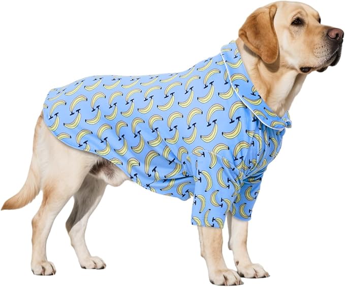 CuteBone Two-Leg Velvet Pet Pajamas Girl Dog Clothes - Soft, Cozy, and Stretchy Boy Pjs for Medium, Large Dogs and Cats Winter Sleepwear Apparel LTP03XXL